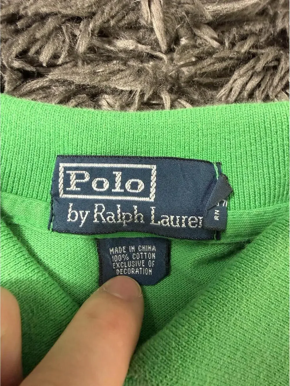 Vintage Polo Ralph Lauren Shirt Men’s Large Green Short Sleeve Singke Stitch